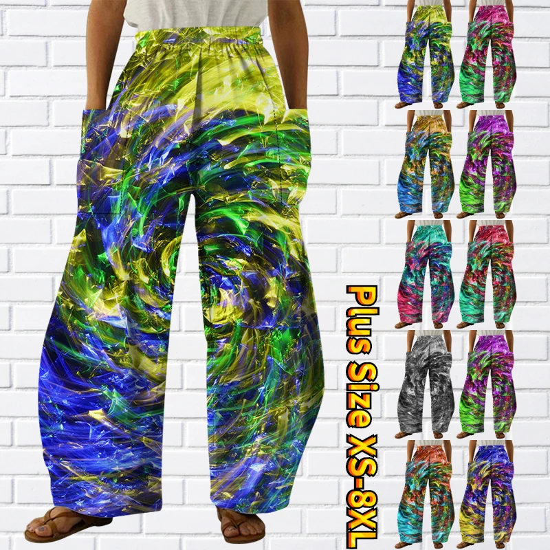 Summer Vintage Elegant Pants Women High Waist Trousers New Design Printed Tracksuit Pants Loose Full Pants Comfort Yoga Pants
Summer Vintage Elegant Pants Women High Waist Trousers New Design Printed Tracksuit Pants Loose Full Pants Comfort Yoga Pants