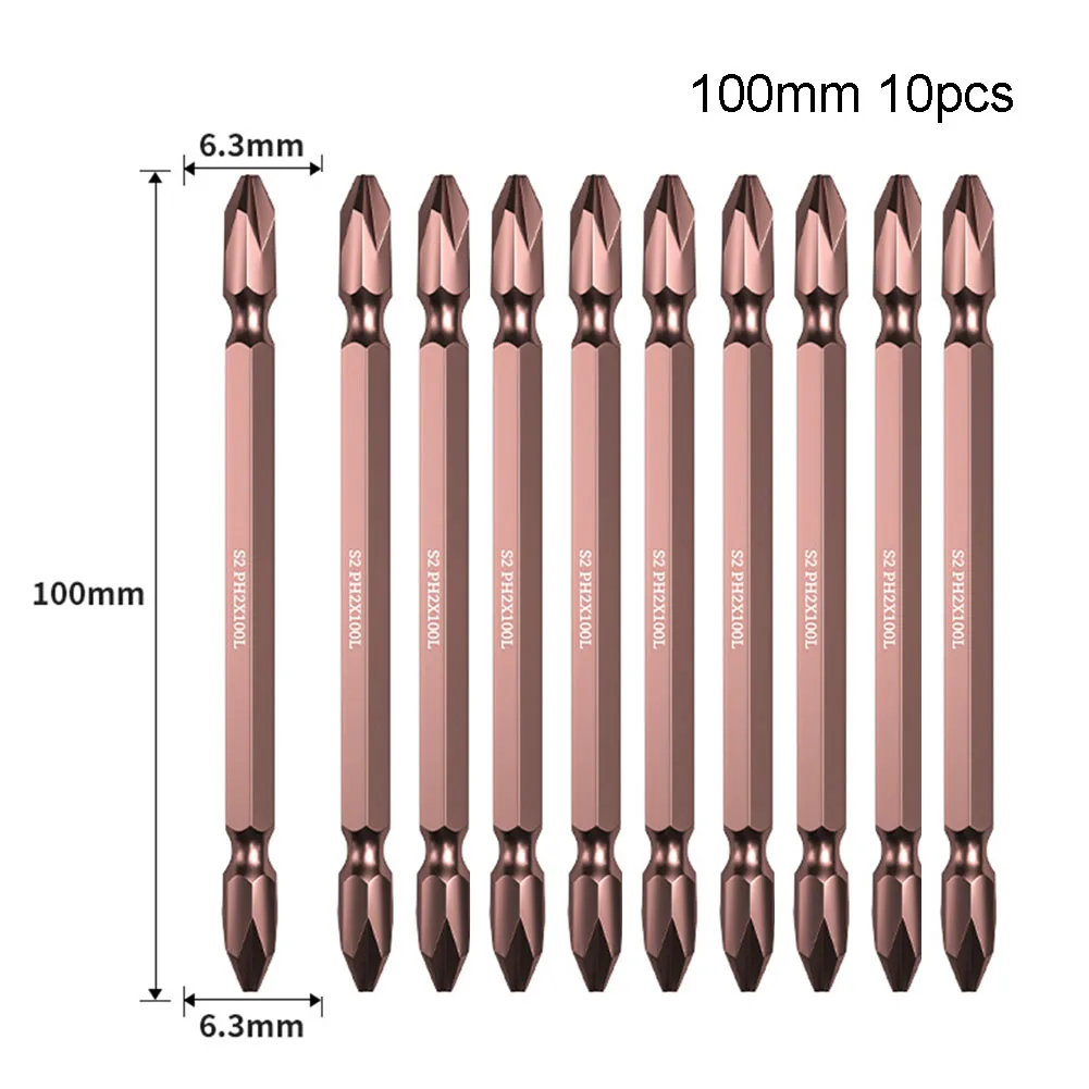 10x Electric Screwdriver Bit Alloy Steel 100mm Bits Double Head Drill Bit 1/4'' Inch Hex PH2 Batch Head Electric Screwdriver Bit
10x Electric Screwdriver Bit Alloy Steel 100mm Bits Double Head Drill Bit 1/4'' Inch Hex PH2 Batch Head Electric Screwdriver Bit