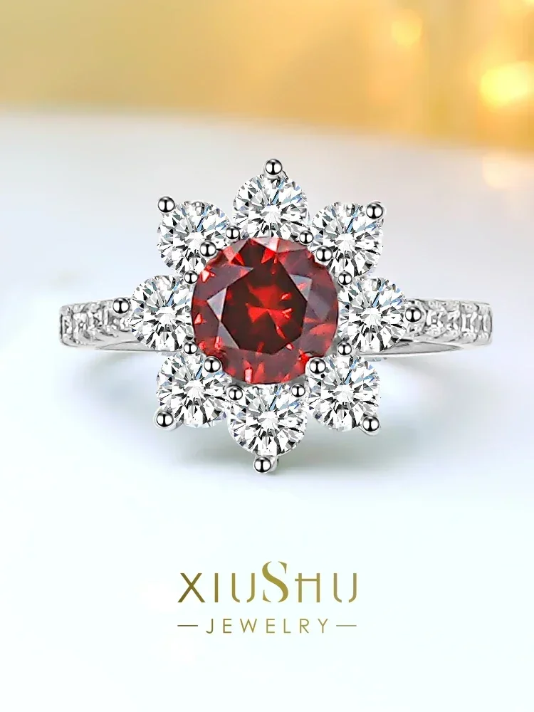 Fashion Luxury Flower 925 Silver Ring Set with High Carbon Diamond Versatile Engagement Jewelry
Fashion Luxury Flower 925 Silver Ring Set with High Carbon Diamond Versatile Engagement Jewelry