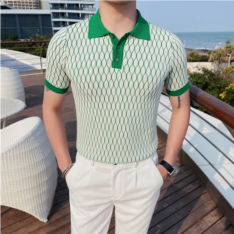 Рубашка-поло мужская Трикотажная с коротким рукавом, Модная приталенная, в клетку, в Корейском стиле, 4XL, на лето
Рубашка-поло мужская Трикотажная с коротким рукавом, Модная приталенная, в клетку, в Корейском стиле, 4XL, на лето