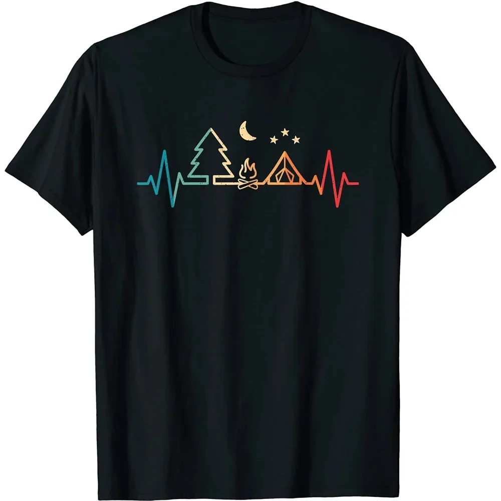 Retro Camping Outdoor Heartbeat Nature Camper Hiking T Shirts Wildlife Cotton Streetwear Short Sleeve Mountain Gifts T-shirt
Retro Camping Outdoor Heartbeat Nature Camper Hiking T Shirts Wildlife Cotton Streetwear Short Sleeve Mountain Gifts T-shirt