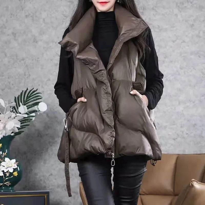 2023 Sleeveless Women Vest Winter Warm Down Cotton Padded Waistcoat Jacket Female Student Parkas Tops Stand Collar Veste Outwear
2023 Sleeveless Women Vest Winter Warm Down Cotton Padded Waistcoat Jacket Female Student Parkas Tops Stand Collar Veste Outwear