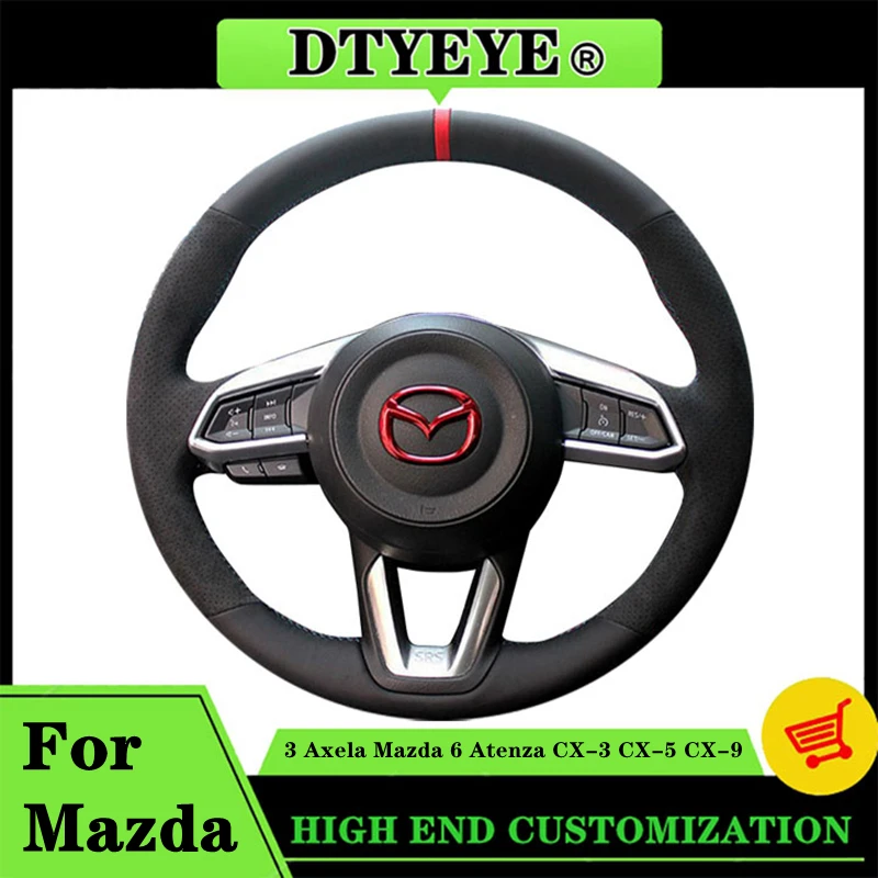 Car Steering Wheel Cover For Mazda 3 Axela 2017-2018 Mazda 6 Atenza CX-3 CX-5 CX-9 Suede Genuine Leather Steering Wheel Braid
Car Steering Wheel Cover For Mazda 3 Axela 2017-2018 Mazda 6 Atenza CX-3 CX-5 CX-9 Suede Genuine Leather Steering Wheel Braid
