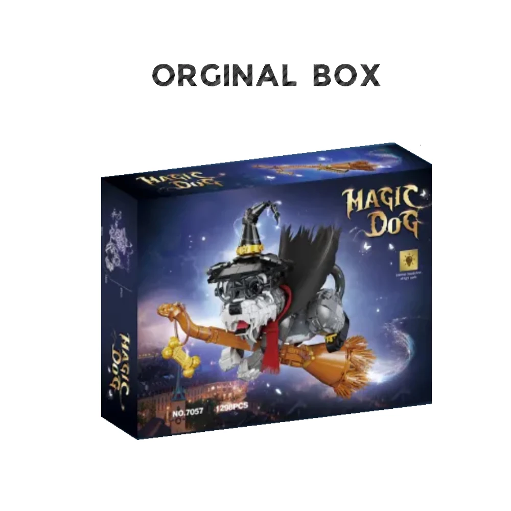 Creative 1298pcs MOC Magic Dog Building Block Magic School Wizardry Pet Anime Cartoon Animal Assemble Bricks Toys Gift Adult Creative 1298pcs MOC Magic Dog Building Block Magic School Wizardry Pet Anime Cartoon Animal Assemble Bricks Toys Gift Adult