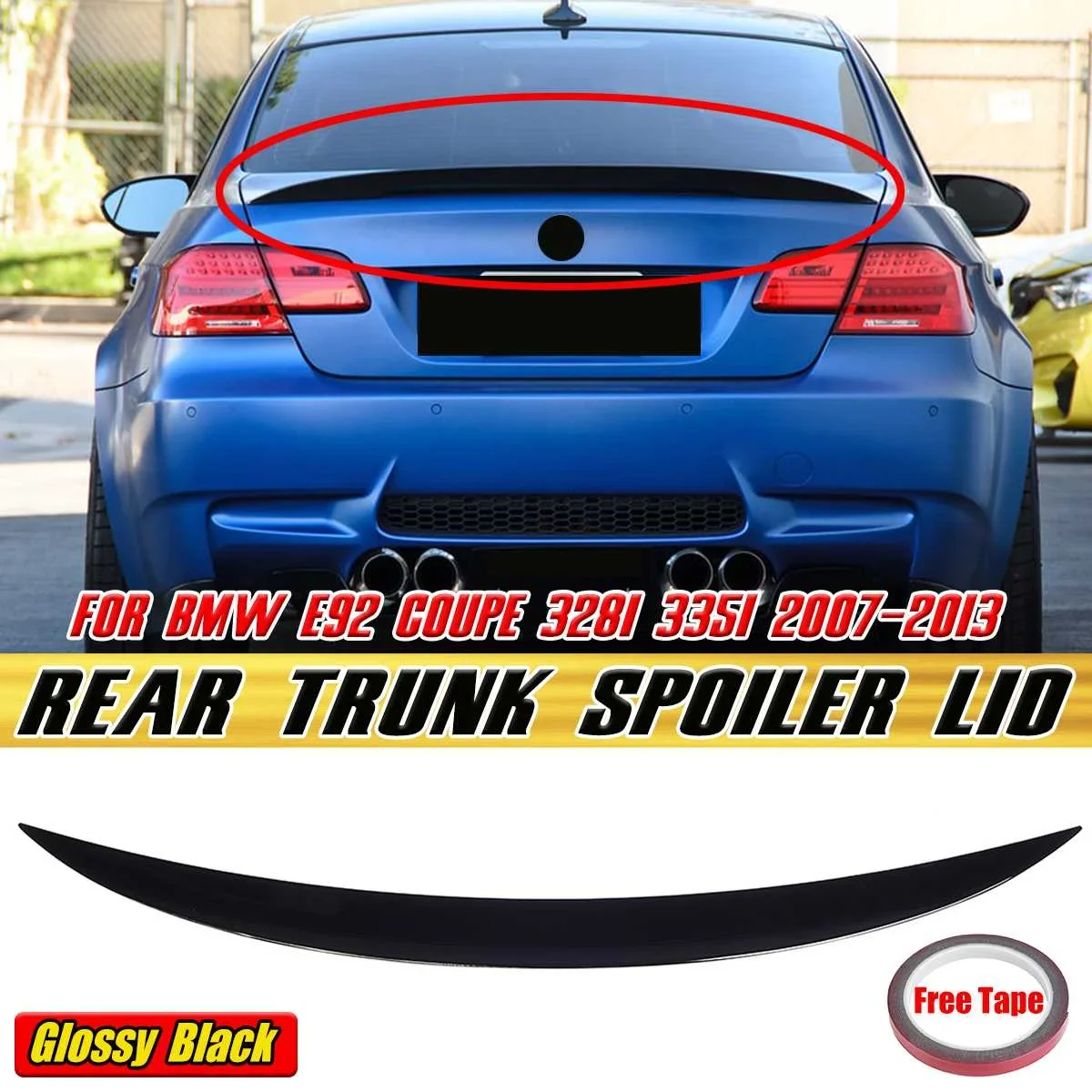 Высококачественная Автомобильная фоторамка для BMW E92 Coupe 328i 335i 2007-2013 P, стильный Автомобильный задний спойлер, крыло багажника 
Высококачественная Автомобильная фоторамка для BMW E92 Coupe 328i 335i 2007-2013 P, стильный Автомобильный задний спойлер, крыло багажника