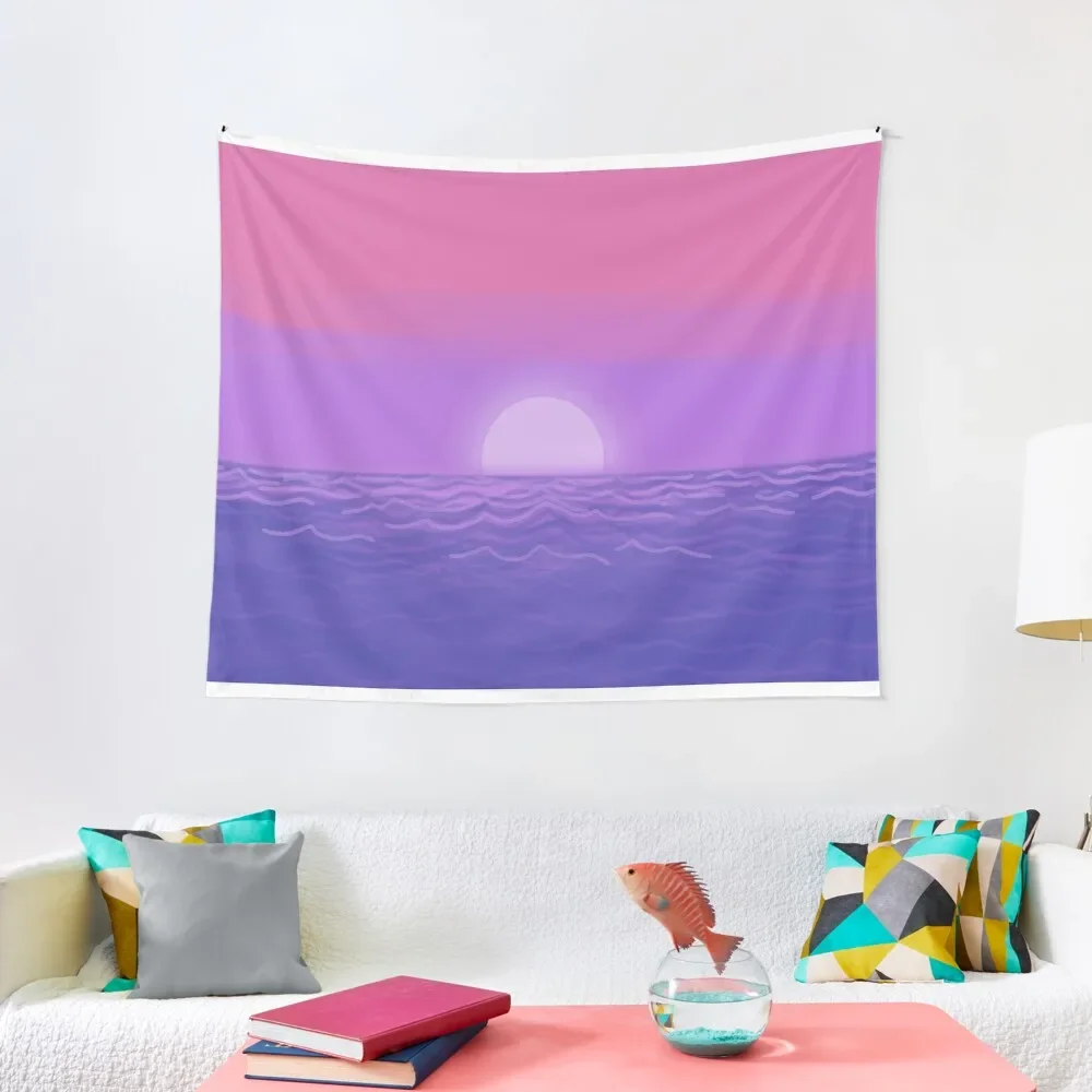 

Bi Pride Sunset Landscape Tapestry Room Decoration Aesthetic Wall Coverings Tapestry