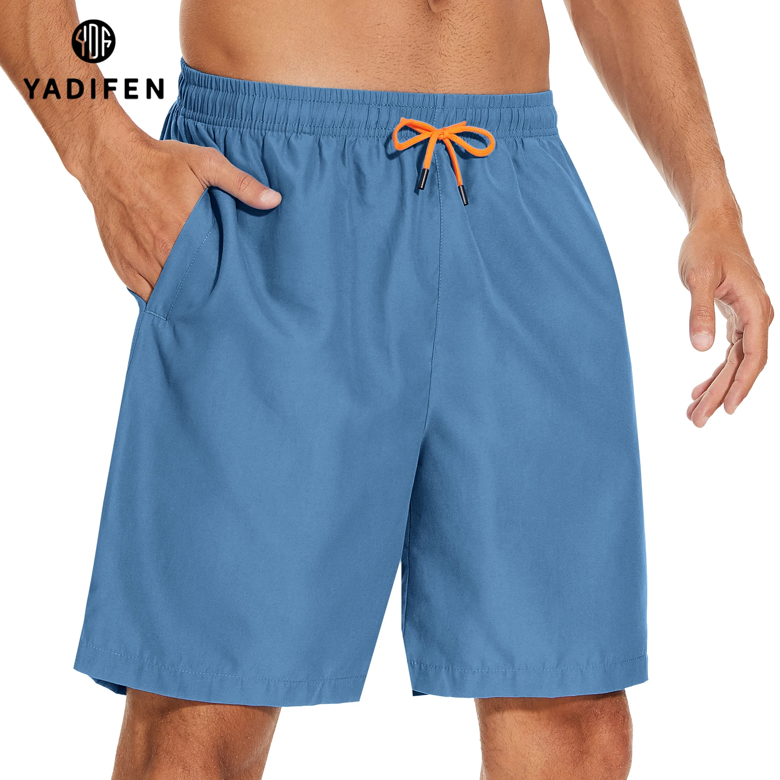 

Men’s Swimming Shorts Swim Trunks Waterproof Quick Dry Beach Shorts Breathable Surfing Boating Shorts with Mesh Liner and Pocket