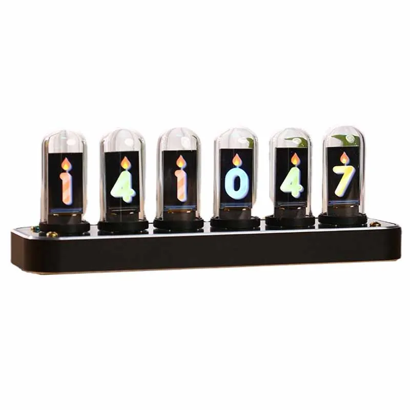 Metal Base Digital Table Clock Pseudo Nixie Tube Desk Clocks Computer Desktop Decoration Accessories Creative Home Decor
Metal Base Digital Table Clock Pseudo Nixie Tube Desk Clocks Computer Desktop Decoration Accessories Creative Home Decor