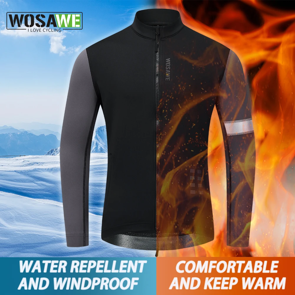 WOSAWE Men's MTB Jacket Winter Windproof Thermal Fleece Cycling Jackets Gravel Man Racing Bike Long Sleeve Coat Warm 사이클링 겨울 재킷
WOSAWE Men's MTB Jacket Winter Windproof Thermal Fleece Cycling Jackets Gravel Man Racing Bike Long Sleeve Coat Warm 사이클링 겨울 재킷