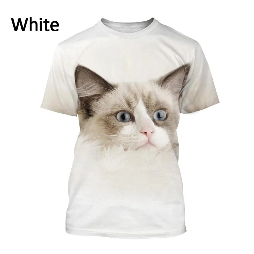 2022 New Animal Ragdoll Cat 3D T Shirts Unisex Personality Casual Short Sleeve Fun Kitten Printed T-shirt
2022 New Animal Ragdoll Cat 3D T Shirts Unisex Personality Casual Short Sleeve Fun Kitten Printed T-shirt