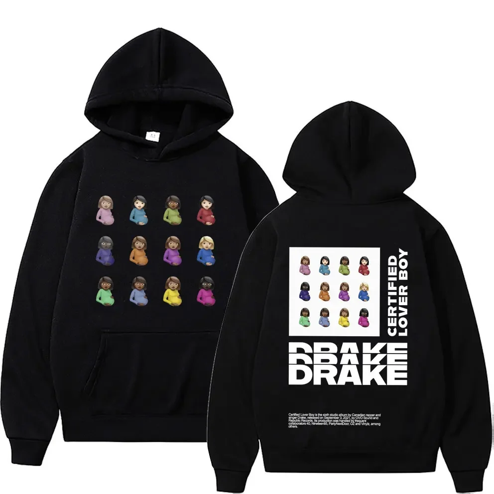 

Rapper Drake Hoodie Certified Lover Boy Album Graphic Pullovers Sweatshirts Men's Hip Hop Casual Funny Hoodies Unisex Streetwear