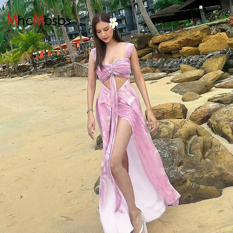 Sexy Sleeveless Printed Knotted Maxi Dress Women Backless Lace Up High Slit Beach Vestido 2024 Summer Vacation Casual Cover Ups
Sexy Sleeveless Printed Knotted Maxi Dress Women Backless Lace Up High Slit Beach Vestido 2024 Summer Vacation Casual Cover Ups