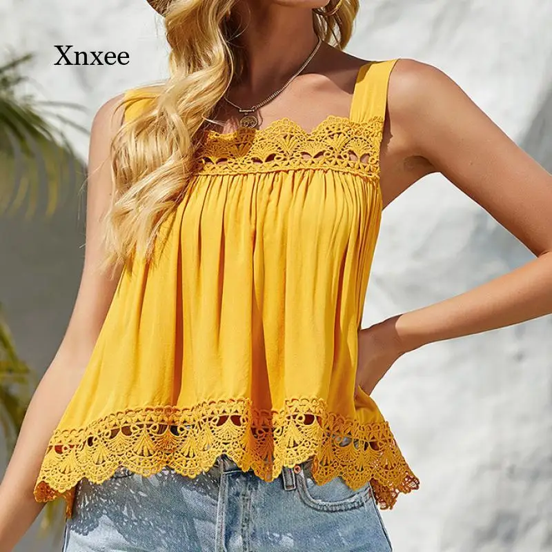 A Line Strap Tops Summer Women Sleeveless Tank V-Neck Floral Embroidery Casual Hollow Out Vsest Top Camis Tee Femme Clothing
A Line Strap Tops Summer Women Sleeveless Tank V-Neck Floral Embroidery Casual Hollow Out Vsest Top Camis Tee Femme Clothing