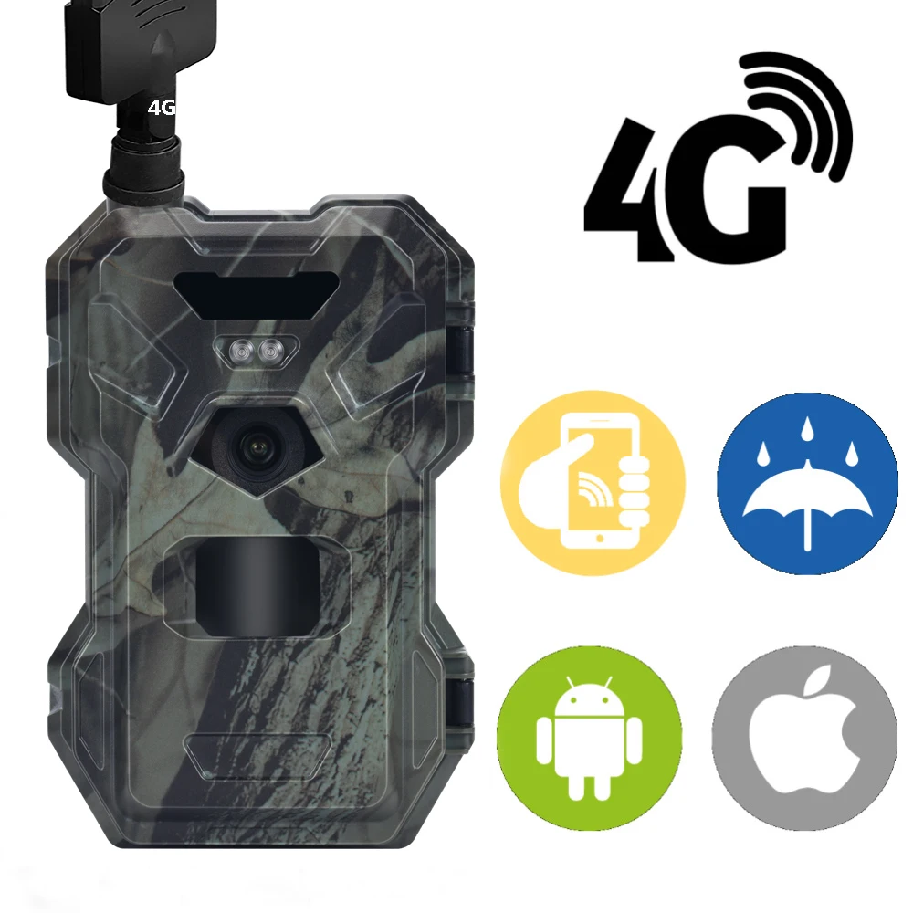 

HC880Pro Outdoor 4G 30MP 2K APP Control Night Vision Trap Game 120 Degree Hunting Trail Cam Wireless Cellular Wildlife Camera