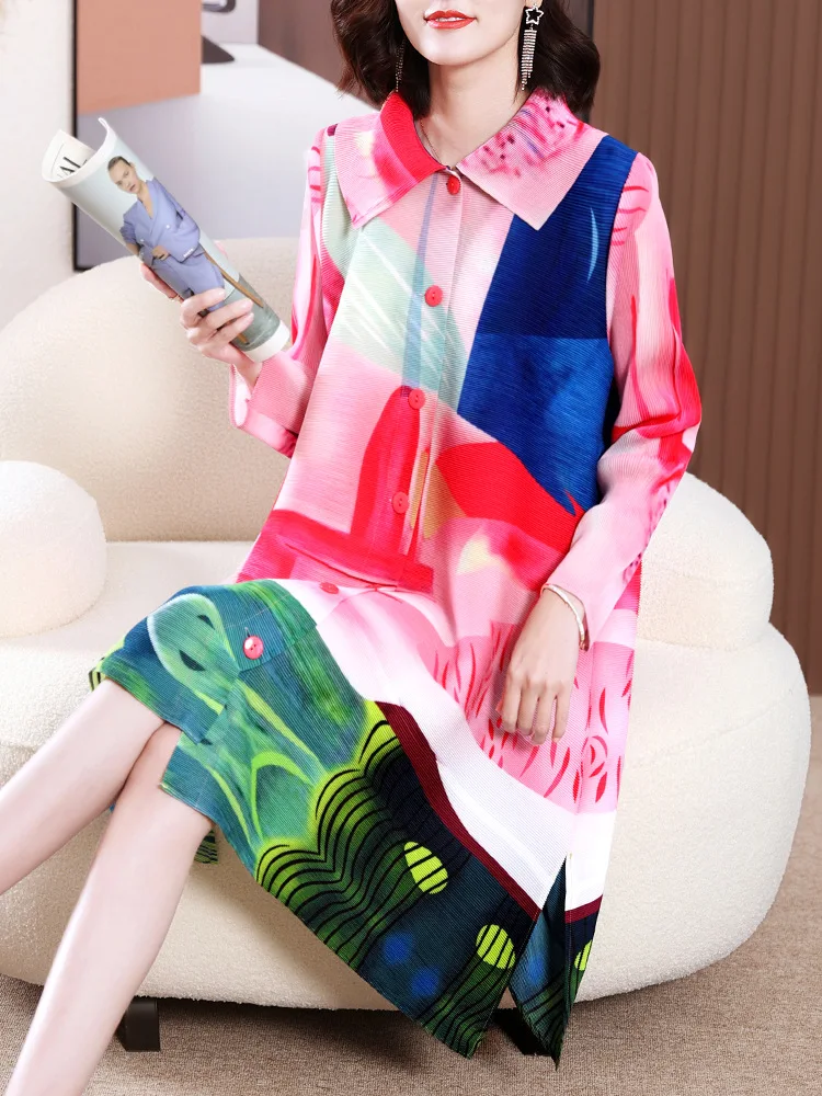 Женское модное весеннее Плиссированное Платье с принтом для матери, новинка 2023, в иностранном стиле
Женское модное весеннее Плиссированное Платье с принтом для матери, новинка 2023, в иностранном стиле