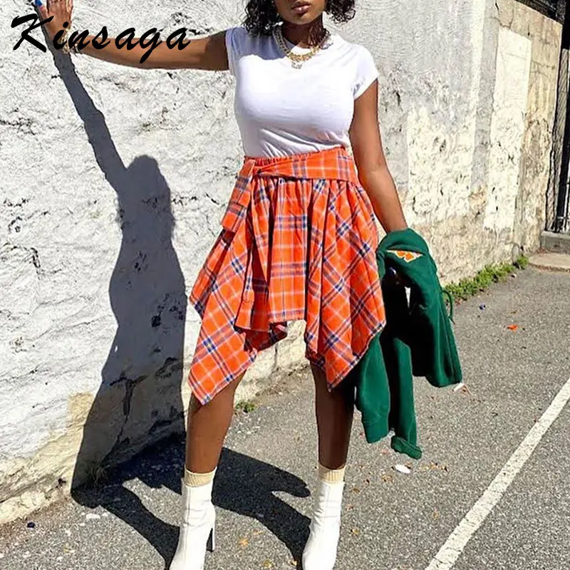 American Street Tied Sleeve Irregular Plaid Mini Skirts Summer Preppy Lace Up Waist Shirt Skirts Summer High Waist School Skirts
American Street Tied Sleeve Irregular Plaid Mini Skirts Summer Preppy Lace Up Waist Shirt Skirts Summer High Waist School Skirts