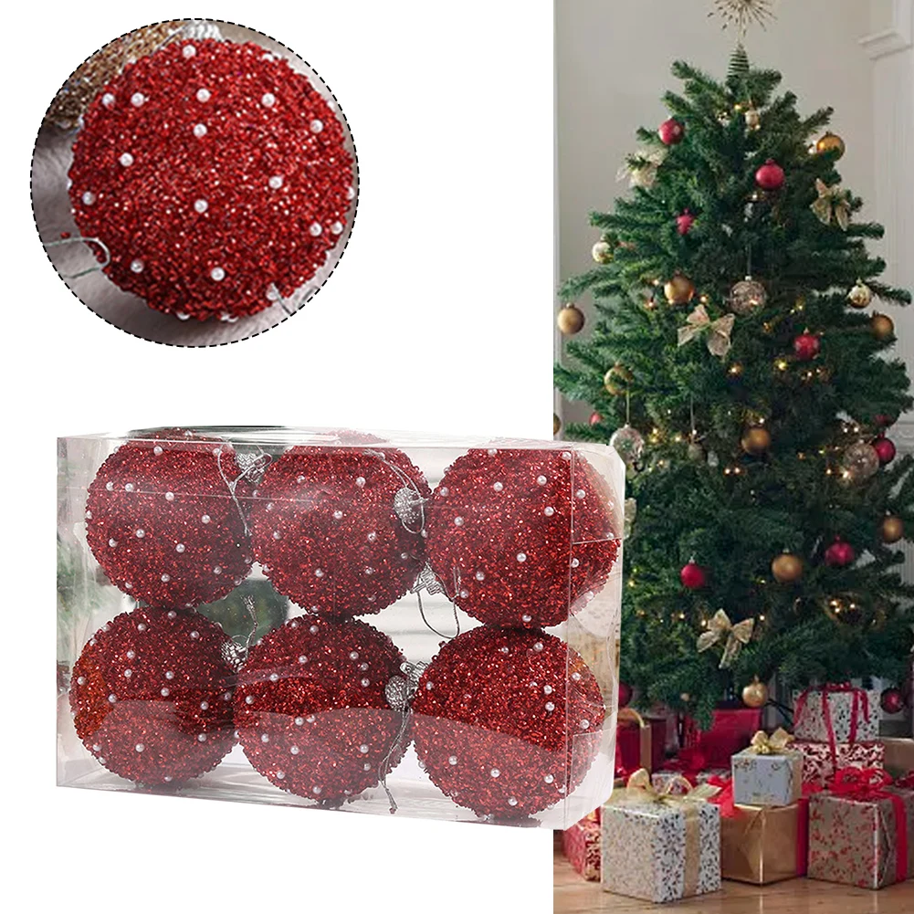 6Pcs 8cm Glitter Christmas Ball Ornaments Christmas Tree Decorations Hanging Ball For Wedding Party New Year Home Decor Navidad
6Pcs 8cm Glitter Christmas Ball Ornaments Christmas Tree Decorations Hanging Ball For Wedding Party New Year Home Decor Navidad