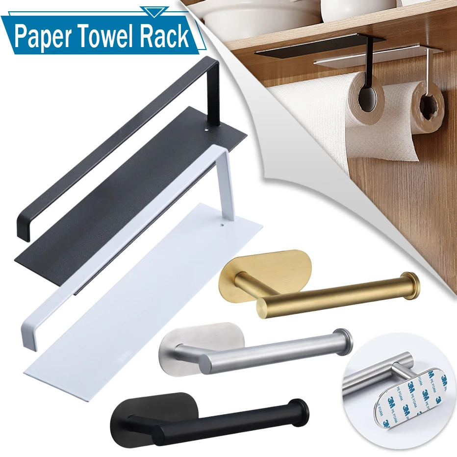 Kitchen Paper Towel Holder Self-Adhesive Toilet Paper Holder Stainless Towel Roll Paper Holder Bathroom Accessorie Tissue Hanger
Kitchen Paper Towel Holder Self-Adhesive Toilet Paper Holder Stainless Towel Roll Paper Holder Bathroom Accessorie Tissue Hanger