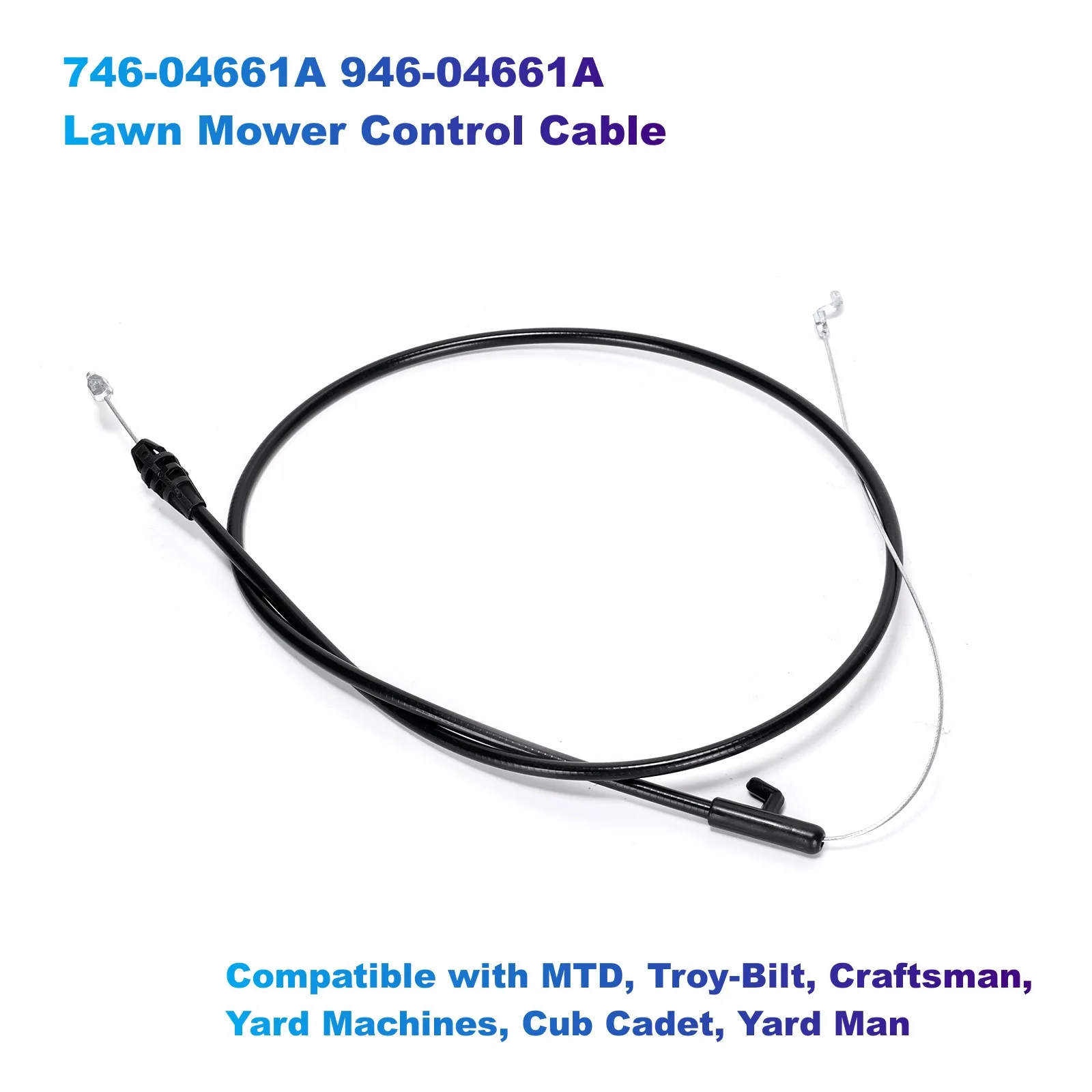 

746-04661A 946-04661A Lawn Mower Control Cable Compatible with MTD, Troy-Bilt, Craftsman, Yard Machines, Cub Cadet, Yard Man