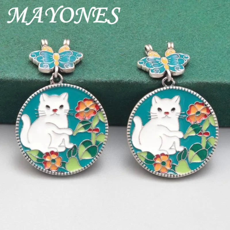 MAYONES999 чистая Серебряная эмаль красочная бабочка круглые подвески Винтажный цветок Кот кулон ювелирные изделия для женщин DZ058
MAYONES999 чистая Серебряная эмаль красочная бабочка круглые подвески Винтажный цветок Кот кулон ювелирные изделия для женщин DZ058