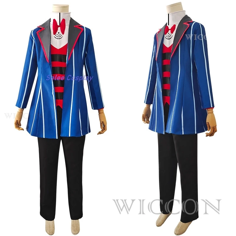 

Mr. Vox Anime Hazbin Vox Cosplay Costume Hat Suit Clothes Clothes Voxy Uniform Hotel Unisex Cosplay Halloween Party Mens Suit