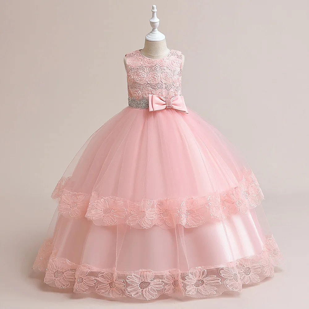 Summer Pink Party Dress for Girls Luxury Wedding Ceremony Kids Ball Gown Handmade Flowers Sequins Teenager 4 to 14 Years
Summer Pink Party Dress for Girls Luxury Wedding Ceremony Kids Ball Gown Handmade Flowers Sequins Teenager 4 to 14 Years