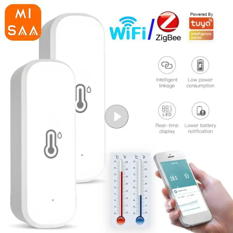 Термометр Tuya Zigbee/Wi-Fi, измеритель температуры и влажности в режиме реального времени, работает с Alexa Google Home
Термометр Tuya Zigbee/Wi-Fi, измеритель температуры и влажности в режиме реального времени, работает с Alexa Google Home