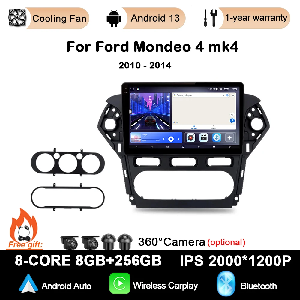 Car Radio Multimedia Navigation GPS Wireless Carplay Stereo Player Android 13 For Ford Mondeo 4 mk4 2010 - 2014 WIFI+4G Auto
Car Radio Multimedia Navigation GPS Wireless Carplay Stereo Player Android 13 For Ford Mondeo 4 mk4 2010 - 2014 WIFI+4G Auto