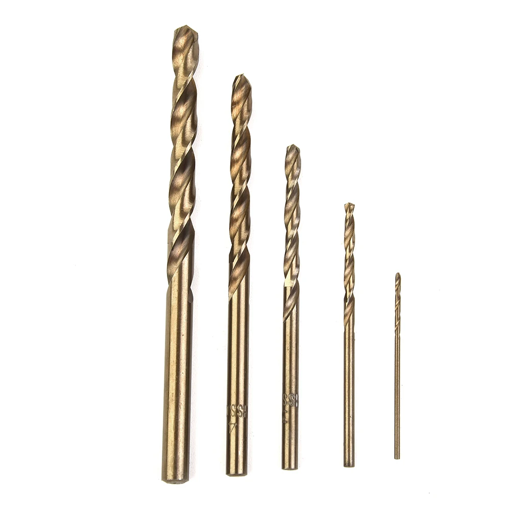 5 Pcs Drill Bits HSS CO M35 Cobalt Drill Bit Set Metal Steel 1mm 2mm 3mm 4mm 5mm For Wood Plastic Drilling Parts
5 Pcs Drill Bits HSS CO M35 Cobalt Drill Bit Set Metal Steel 1mm 2mm 3mm 4mm 5mm For Wood Plastic Drilling Parts