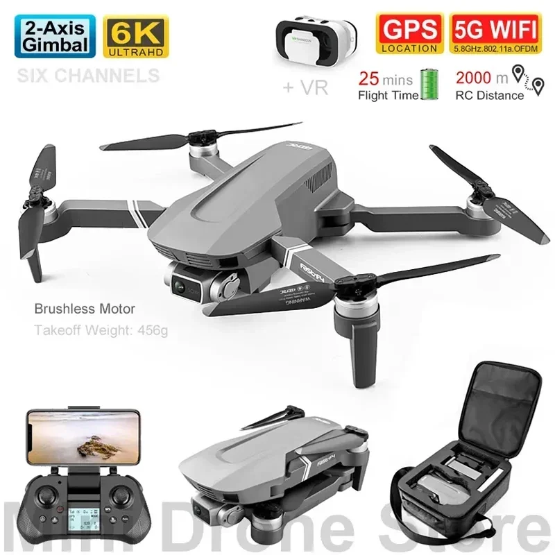 

F4 VR 4K GPS Drone Professional Aerial Photography Folding Quadcopter With Camera Follow Me Brushless RC Helicopters Free Return