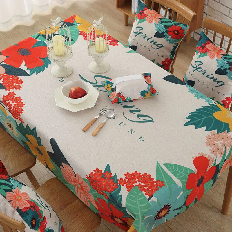 Flower and Bird Pattern Cotton and Linen Tablecloth Thickened Wear-resistant Tea Table Cloth Rural Style Waterproof Table Cover
Flower and Bird Pattern Cotton and Linen Tablecloth Thickened Wear-resistant Tea Table Cloth Rural Style Waterproof Table Cover