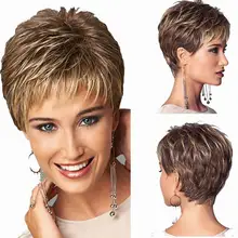 Short Human Wigs for Women Short Synthetic Hair Blonde Lady Wig with Bangs Natural Looking Girl Hair Costume Party Family Wig
Short Human Wigs for Women Short Synthetic Hair Blonde Lady Wig with Bangs Natural Looking Girl Hair Costume Party Family Wig