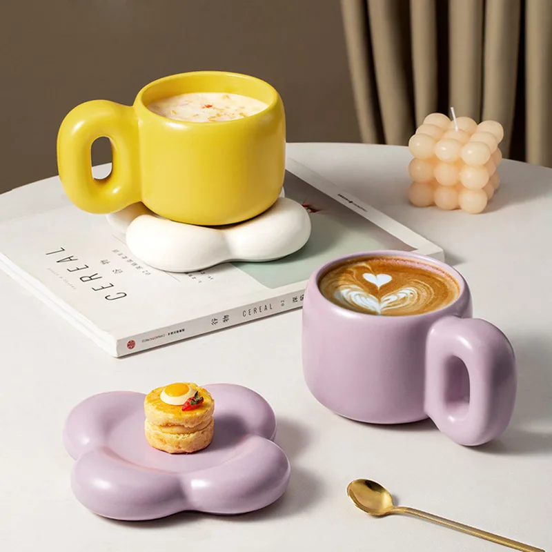 Korean Instagram Fat Cup Ceramic Breakfast Milk Cup Petal Coaster Home Water Cup Office Personal Cup Drink Cup
Korean Instagram Fat Cup Ceramic Breakfast Milk Cup Petal Coaster Home Water Cup Office Personal Cup Drink Cup