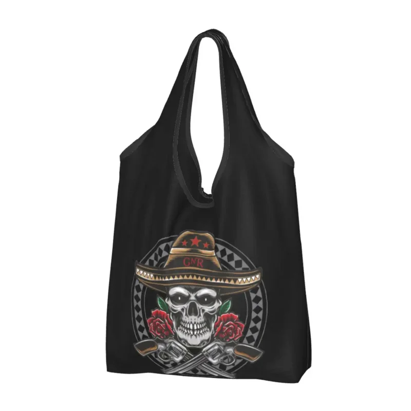 Large Reusable Guns N Roses Mexico Skull Grocery Bags Recycle Foldable Heavy Metal Shopping Tote Bag Washable Waterproof
Large Reusable Guns N Roses Mexico Skull Grocery Bags Recycle Foldable Heavy Metal Shopping Tote Bag Washable Waterproof