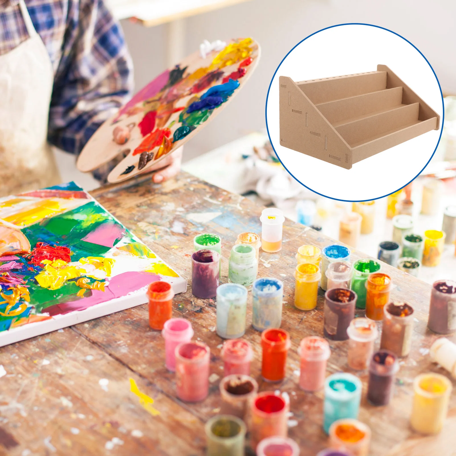 3 Layers Paint Organizer Paint Brush Holder Wooden Paints Bottles Rack Oil Paint Tubes Ink Bottle Tool Storage
3 Layers Paint Organizer Paint Brush Holder Wooden Paints Bottles Rack Oil Paint Tubes Ink Bottle Tool Storage