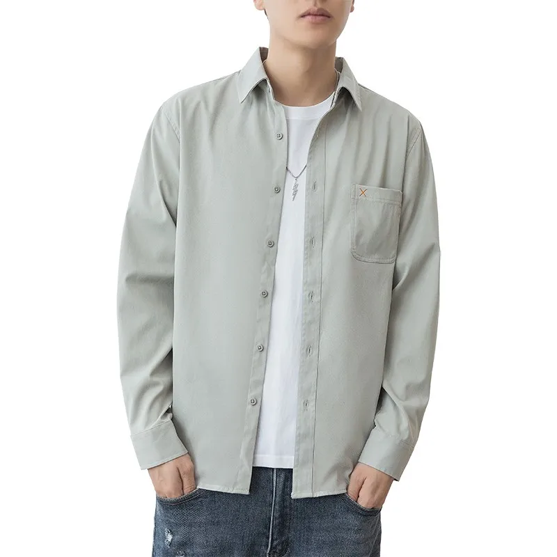 Men's Four Seasons Long Sleeved Top Grey White Thin Top Soft Japanese Long Sleeved Top Youth
Men's Four Seasons Long Sleeved Top Grey White Thin Top Soft Japanese Long Sleeved Top Youth