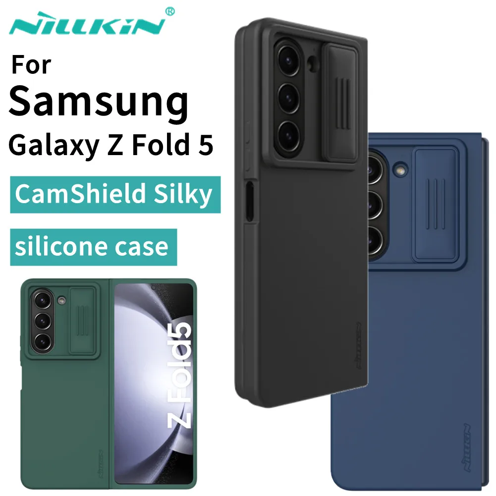 

Чехол для Samsung Galaxy Z Fold 5, W24 Nillkin CamShield, шелковистый силиконовый чехол, Противоударная задняя крышка для камеры для Samsung Z Fold 5
