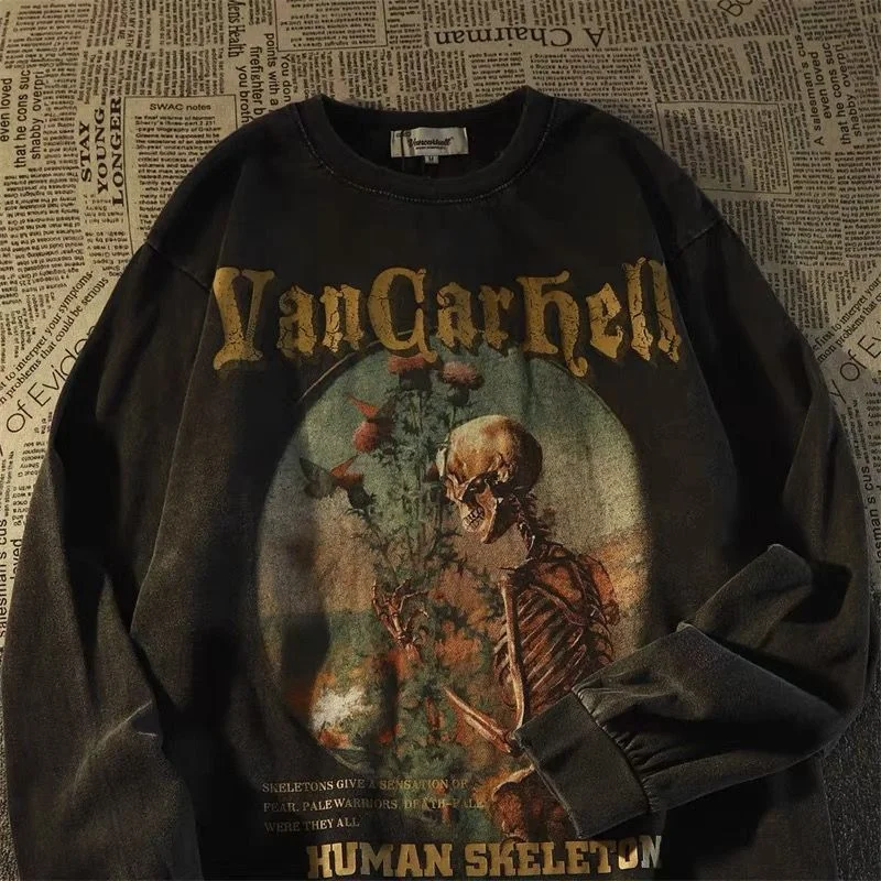 Dark Punk Goth Human Skeleton Graphic Sweatshirt Mens O-neck Oversized Long Sleeve Pullover Hip Hop Streetwear Aesthetic Clothes
Dark Punk Goth Human Skeleton Graphic Sweatshirt Mens O-neck Oversized Long Sleeve Pullover Hip Hop Streetwear Aesthetic Clothes