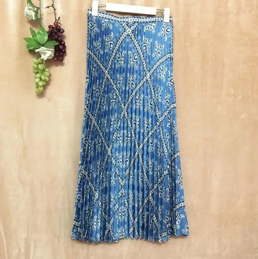 Popular Spring/Summer New Women's Vintage Print High Waist Elegant Folded Skirt Half Skirt
Popular Spring/Summer New Women's Vintage Print High Waist Elegant Folded Skirt Half Skirt
