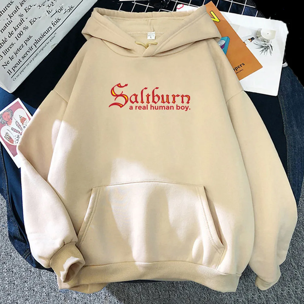 

Saltburn A Real Human Boy Streetwear Hoodies Sudaderas Hombre Horror Movie Graphic Printing Sweatshirts Mens Winter Fleece Hoody