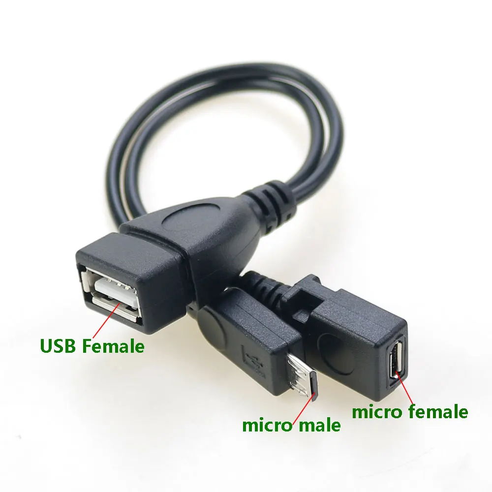 

Micro USB OTG Adapter Host Power USB to Micro 5 Pin Male Female Cable For Fire Stick Android Phone Accessories Y Splitter