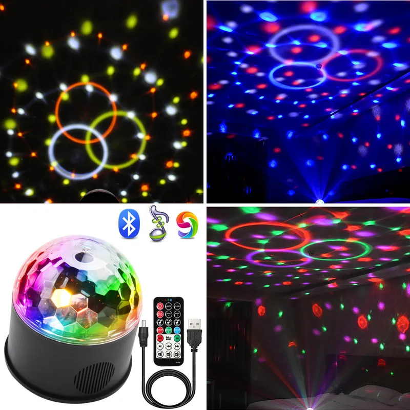 New Mini LED Stage Light Sound/Remote Activated Rotating Disco Ball DJ Laser Party Lights Colorful Rotating Magic Ball Light
New Mini LED Stage Light Sound/Remote Activated Rotating Disco Ball DJ Laser Party Lights Colorful Rotating Magic Ball Light