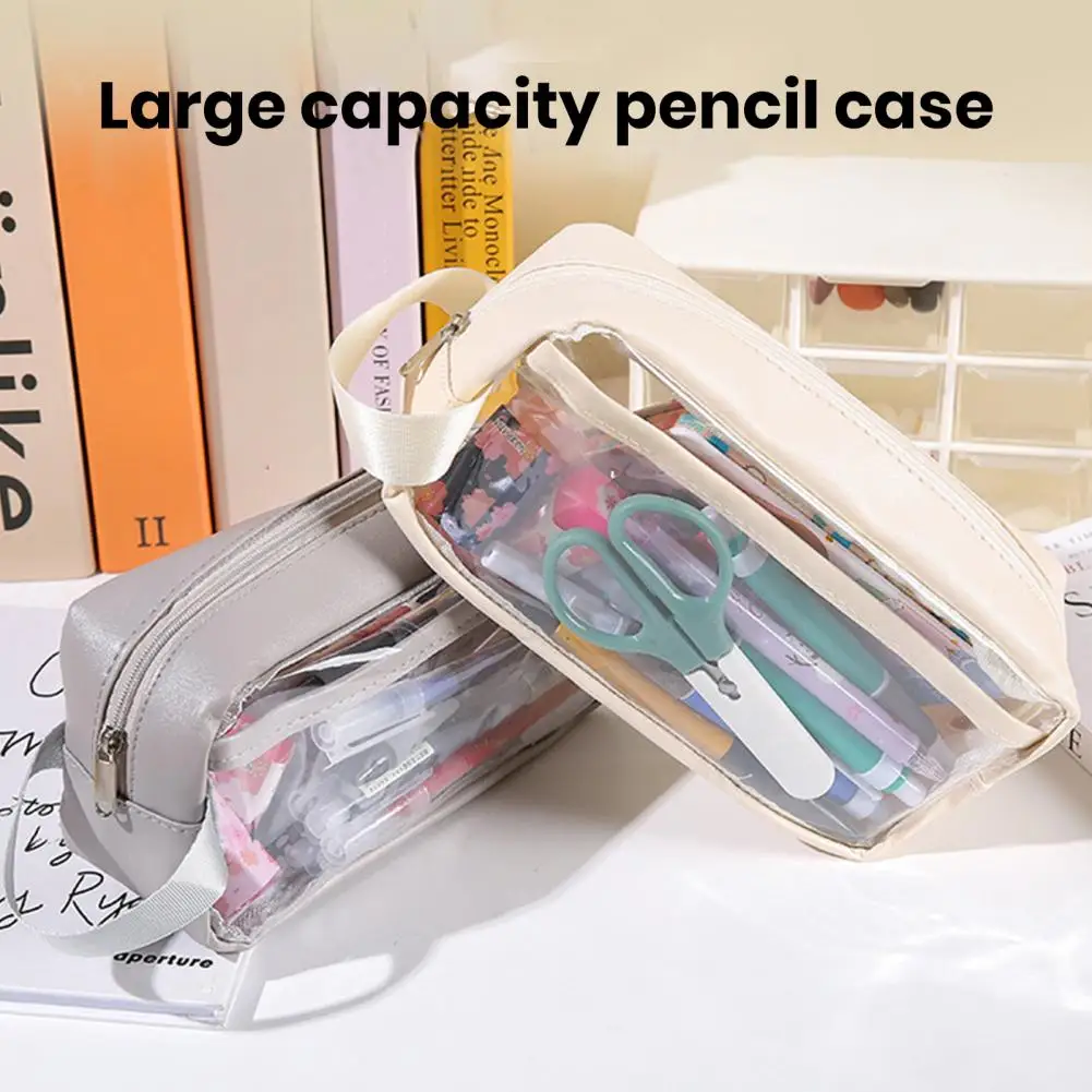 Large Capacity Pencils Bag Aesthetic Pen Stationery Supplies Transparent Zipper Pouch for School Girl Pen Case
Large Capacity Pencils Bag Aesthetic Pen Stationery Supplies Transparent Zipper Pouch for School Girl Pen Case