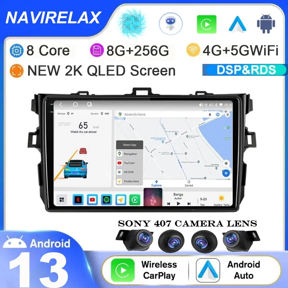 9" Android 13 Car Stereo Radio For Toyota Corolla E140/150 2007 - 2013 Multimedia Navigation GPS QLED DSP Player DVD Speakers BT
9" Android 13 Car Stereo Radio For Toyota Corolla E140/150 2007 - 2013 Multimedia Navigation GPS QLED DSP Player DVD Speakers BT