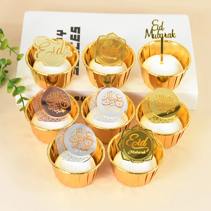 5/10Pcs Eid Mubarak Cupcake Toppers Gold Acrylic Circle Dessert Cake DIY Decorations Insert Card Ramadan Kareem Party Supplies
5/10Pcs Eid Mubarak Cupcake Toppers Gold Acrylic Circle Dessert Cake DIY Decorations Insert Card Ramadan Kareem Party Supplies