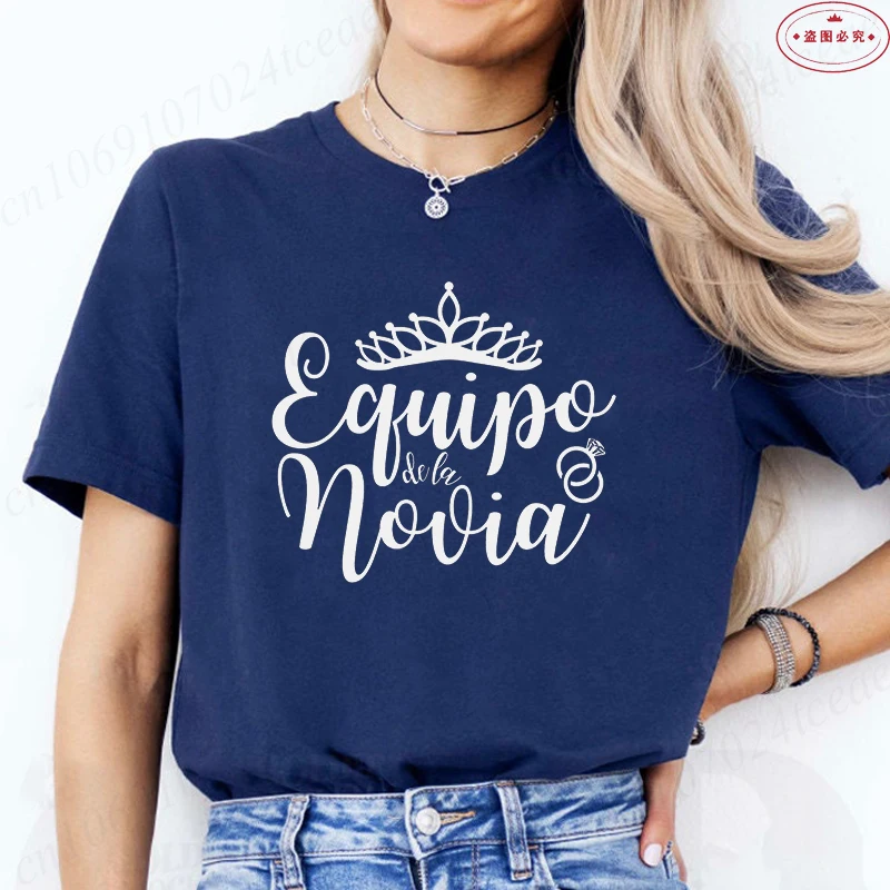 Spanish Crown Graphic Tees Women Bachelorette & Wedding Party Tops Bridal Party Team Bride Tribe Casual Short Sleeve T-Shirts 10 Scd79215a8270423b883a9fd277ae0696k