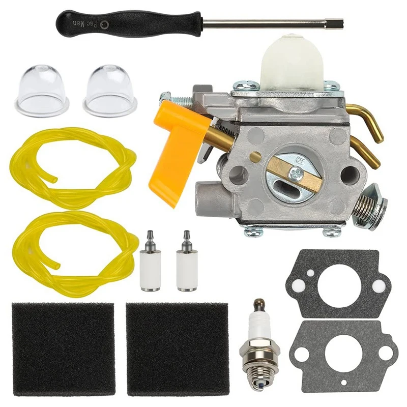 C1U-H60 Carburetor W Tune Up Kit Air Filter for Ryobi Homelite 25Cc 30Cc String Trimmer Brushcutter 985624001 
C1U-H60 Carburetor W Tune Up Kit Air Filter for Ryobi Homelite 25Cc 30Cc String Trimmer Brushcutter 985624001