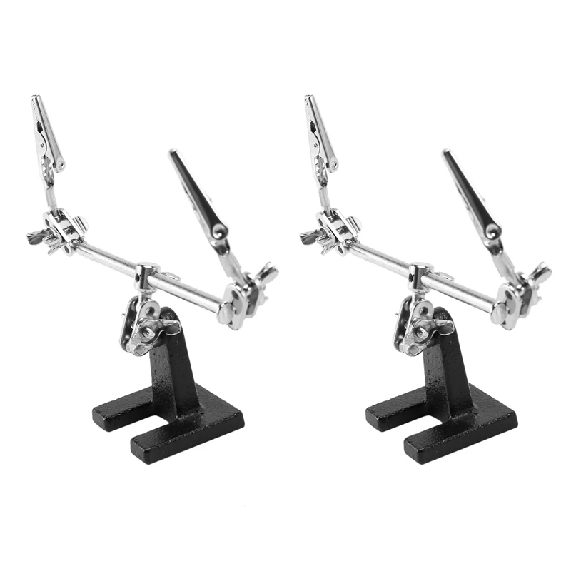 

2X Third Hand Soldering Iron Stand Clamp Helping Hands Clip Tool PCB Holder Electrical Circuits Hobby