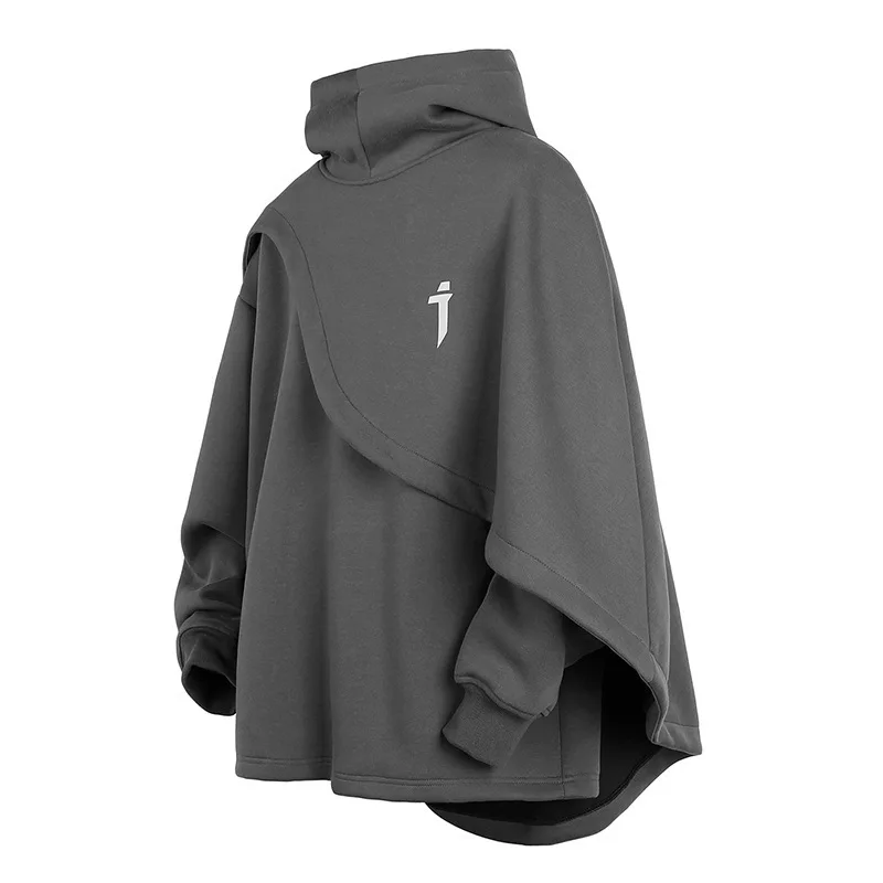 

2024 New Mirad Autumn Functional Style Heavyweight High Necked Cape Hoodie Men's and Women's Hooded Fake two-piece Cape Jacket