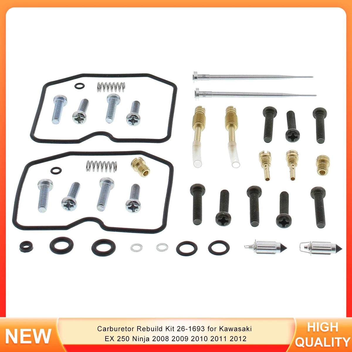 Carburetor Rebuild Kit 26-1693 for Kawasaki EX 250 Ninja 2008 2009 2010 2011 2012
Carburetor Rebuild Kit 26-1693 for Kawasaki EX 250 Ninja 2008 2009 2010 2011 2012